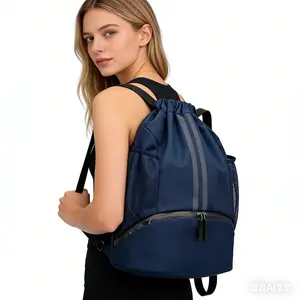 High-Quality Sports Backpack with Dry-Wet Compartment and Shoe Bag, Durable Gym Beach Travel Bag, Unisex Fitness Accessories