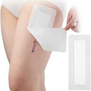 10 Pcs 4"x10" Waterproof Adhesive Island Dressing - Breathable Bordered Gauze Shower Protector Bandage for Post Knee Replacement Hip Surgery Surgical Incision Wounds Cover