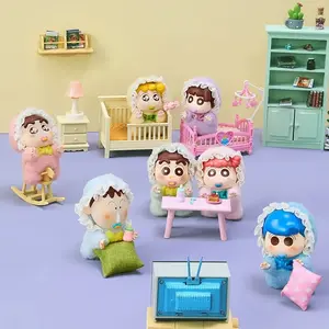 MINISO Crayon Shin-chan Baby Series Plush Vinyl Blind Box - Kawaii Keychain Bag Charm for Women Cute Accessory