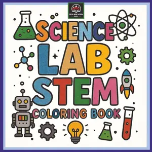 Science Lab STEM Coloring Book for Kids featuring chemistry, biology, engineering, and technology Paperback – April 22, 2025