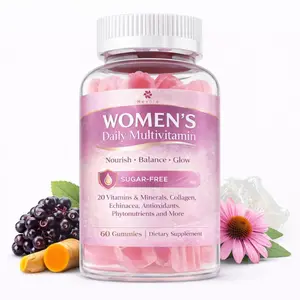Women's Chewable Methylated Multivitamin Gummies - Dietary Supplement with Biotin, Methylfolate, Iron, Glow Collagen Vitamins, A, C, D, B Complex, Antioxidants for Daily Support, Beauty, Fitness, No Sugar