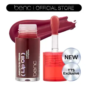 [NEW_Tiktok Shop Exclusive] Benc Juicy Drip Glaze Lip Oil 08 Chic Mauve l Hydrating Gloss, Moisturizing balms, Sheer tint, Shine & Dewy Finish
