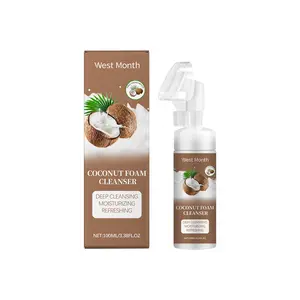 West Month Coconut Foaming Facial Cleanser Gentle Pore Cleansing Refreshing Moisturizing Facial Cleanser