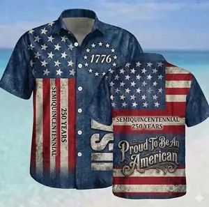 Vintage USA Birthday  250th Anniversary Hawaiian Shirt, America 250 Button Shirt, Patriotic Eagle, Statue Of Liberty, 250 Years Of Freedom and Faith Gift 62K