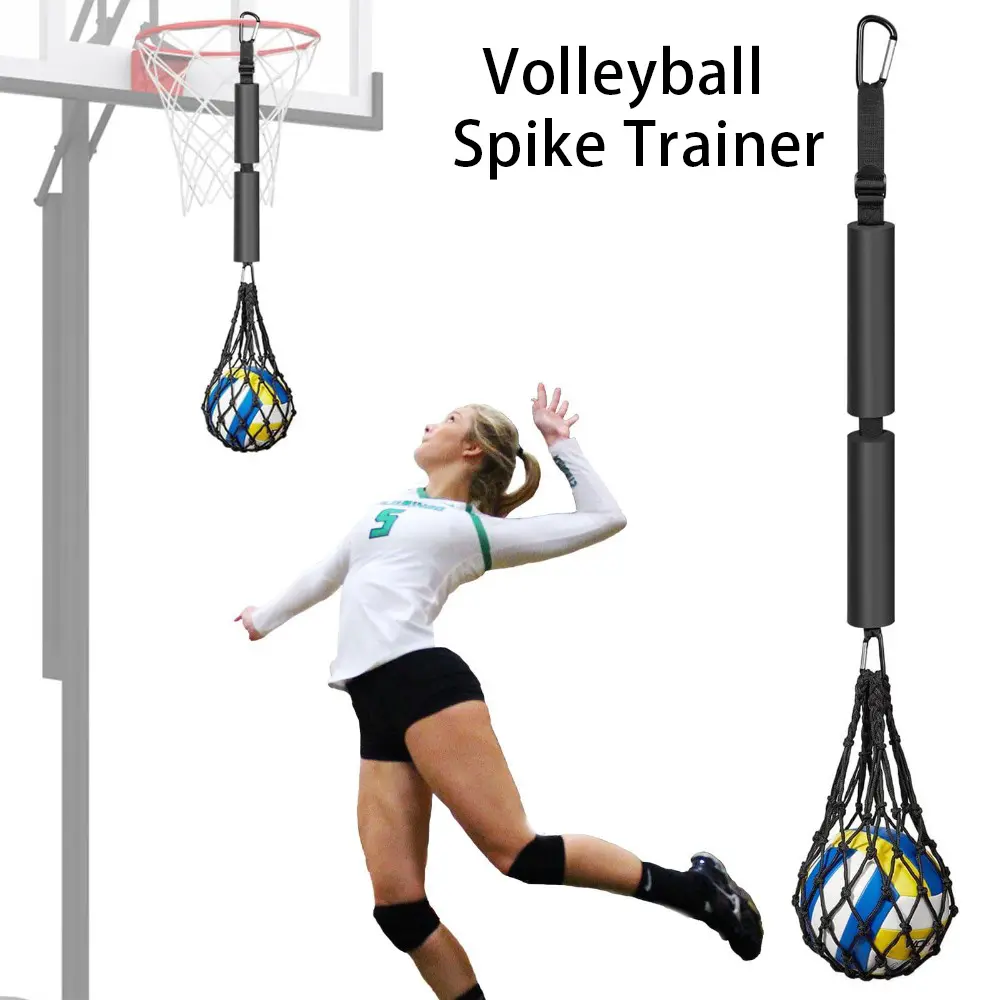 Volleyball Spike Trainer, Volleyball Training Aid, Adjustable Volleyball Training Auxiliary Belt, Hanging Volleyball Exercise Belt for Improving Serving, Jumping and Serving Strength Training, Volleyball Equipment