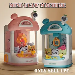 Family Edition Kids Mini Claw Machine, Arcade Egg Prize Toy, allows you to add your own mystery small gifts for unexpected surprises, an ideal gift for boys and girls, includes mini plush toys and gashapon capsules, Durable