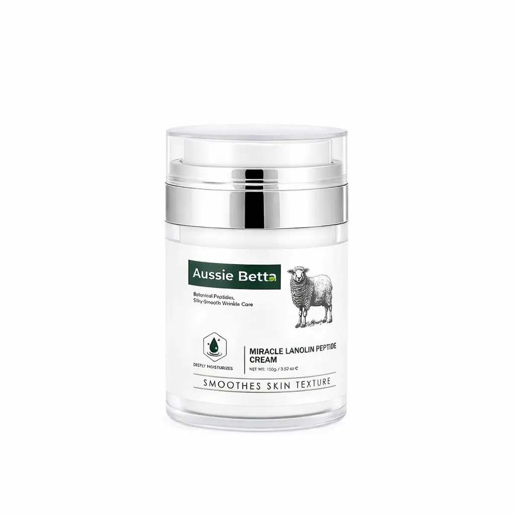 Aussie Betta High Performance Luxury Lanolin Peptide Moisturizer Cream 100g, Daily Hydrate & Moisture Boost with Shea Butter, Multi-Peptide Complex for Deep Hydration, Firming, Glow & Skin Repair, Christmas Gift Skincare, Moisturizing, Daily Care