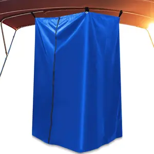 Boats Privacy Curtain Changing Room with Bag Portable Privacy Tent Easy Up Pontoon Enclosure Partition for Pontoons Boat Hanging Tent 27 W x 30 D x 72 H(Blue)