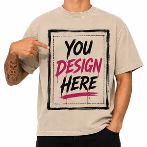 Create Your Own Custom T-Shirt | Vintage Washed Oversized Tee | Unisex Streetwear