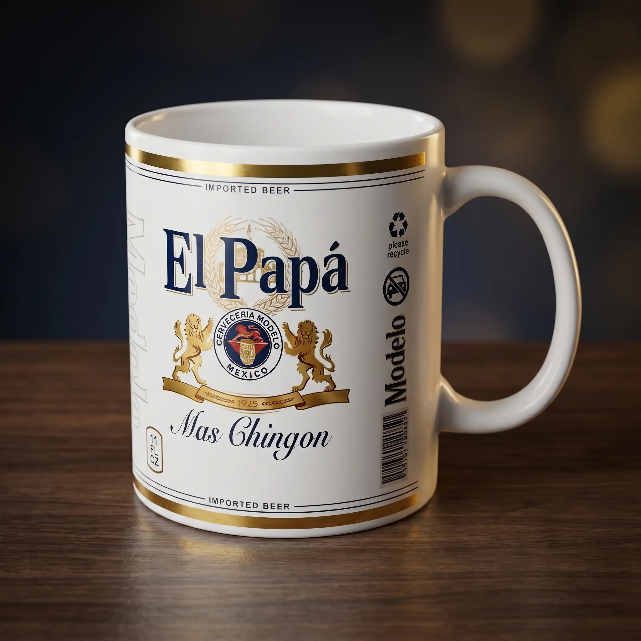 El Papá Más Chingón Mug, Modelo Inspired Coffee Cup, Regalo Para Papá For Mexican Dad Unique and interesting mugs