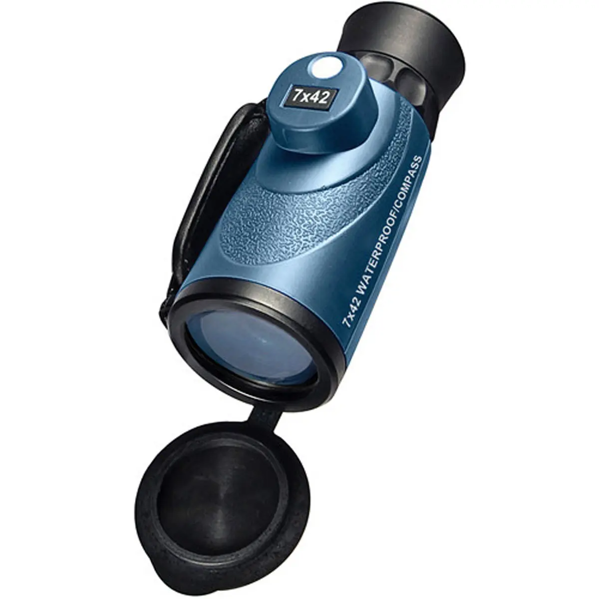 Barska 7x42 Water Proof Monocular with Internal Rangefinder and Compass, FMC, Blue Lens, Deep Sea