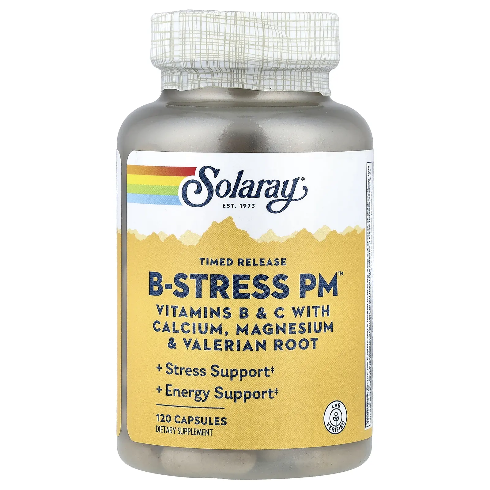 Solaray Timed Release Vitamin B-Stress PM™, 120 Capsules