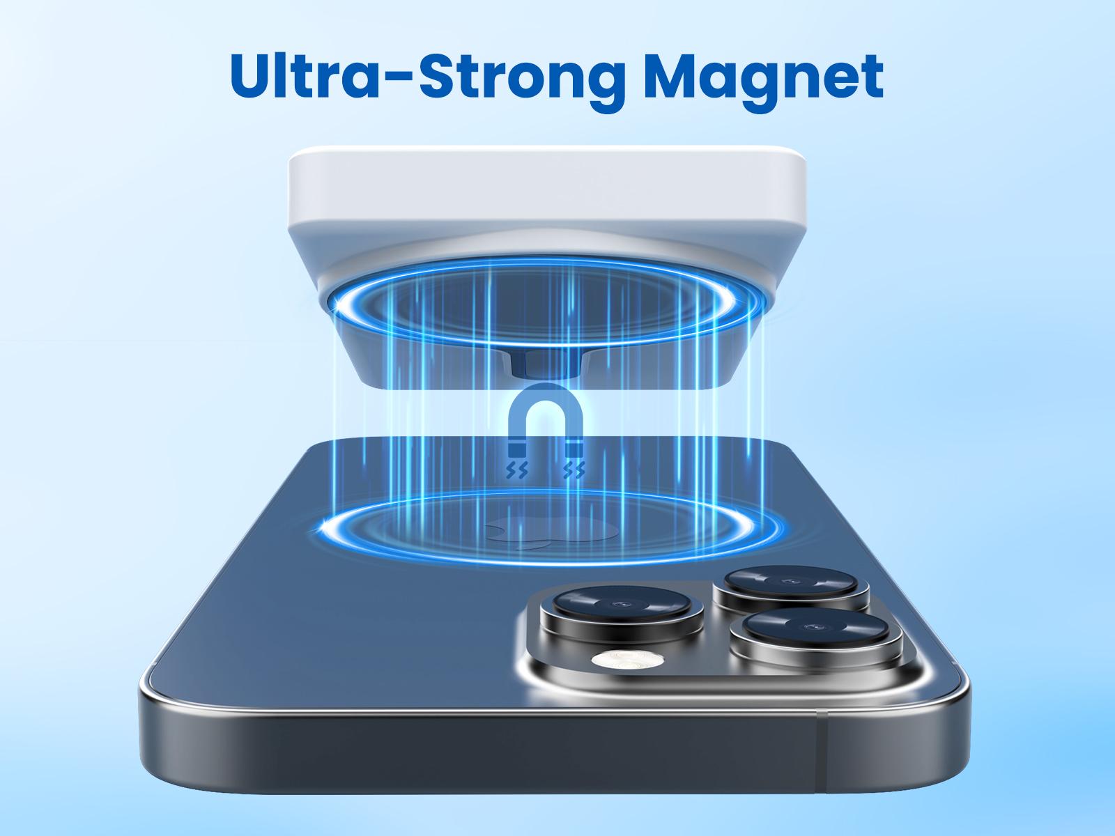 Magnetic Phone Vlog Monitor – 1080P Wireless Selfie Screen, Use Rear Camera for Live Streaming & TikTok (4K 30fps Wired, iPhone/Android Compatible)