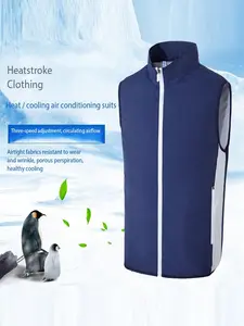 Air Conditioned Fan Workwear, Polyester Fiber, USB Interface, Summer Outdoor Travel Best Full Set Cooling Suit, 24-Hour Ventilation