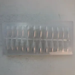 NAIL TIP CLEAR COFFIN- 240PC (6 PCS)