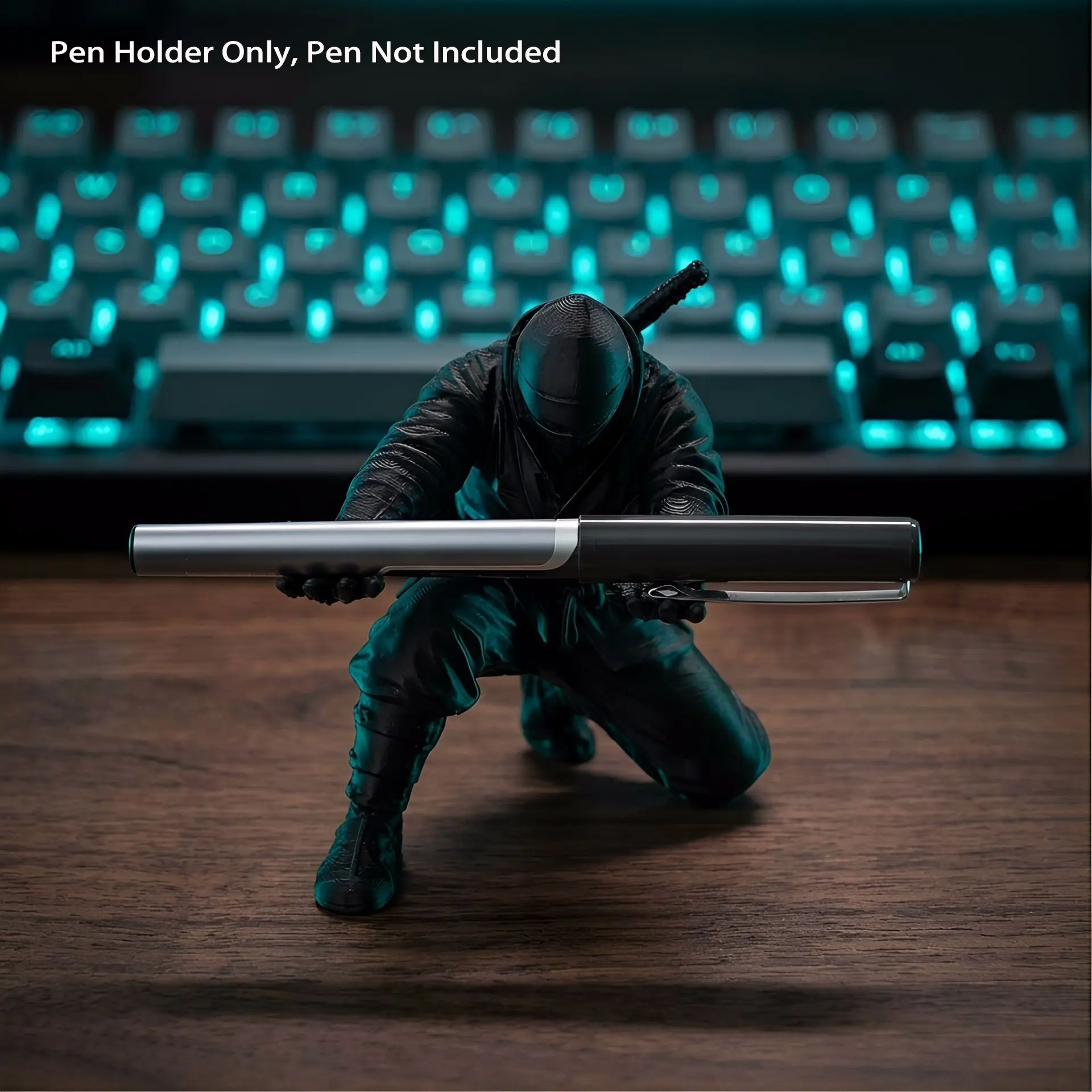 3D Printed Creative Ninja Pen Holder, Funny Toothbrush Stand, Desktop Pen Rack, Desk Ninja Decorative Item, Unique Office Accessory, Desk Organizer, Work Accessories, Office Desk Supplies, Pen Organizer For Desk