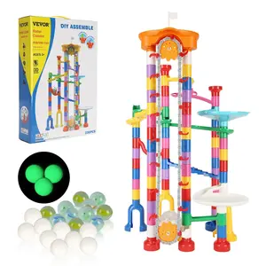 VEVOR Marble Run Set,  230 PCS with Motorized Elevator, with 15 Plastic Marbles, Marble Maze Building Block Brain Game, Educational Learning Race Track STEM Toys, for Kids, Boys, Girls Ages 3 + Years