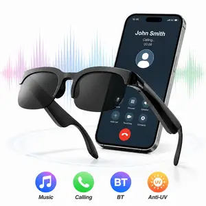 Smart Glasses with Bluetooth,Open-Ear Audio Bluetooth Glasses for Men & Women,Mic & Speakers,Hands-Free Calls,Music,UV Protection,Smart Sunglasses for Dirving/Sport/Work/Travel