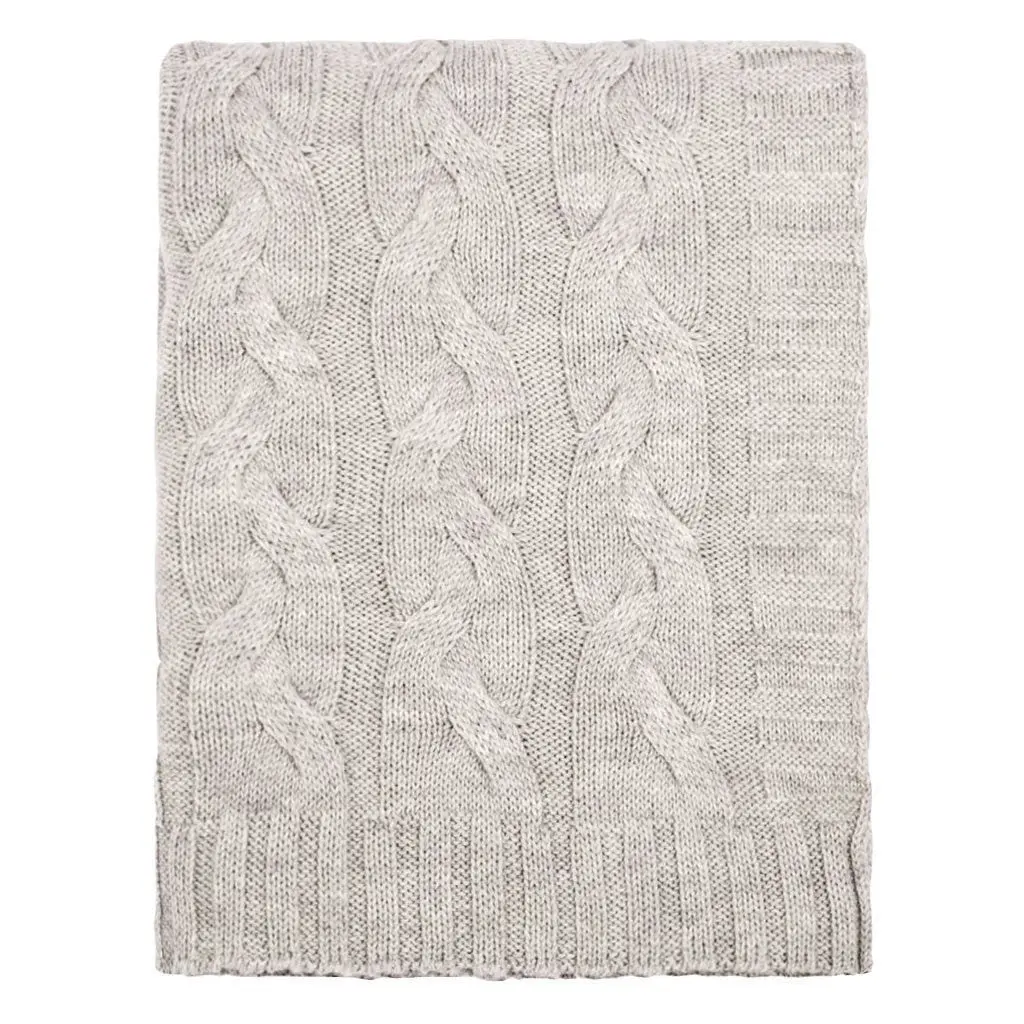 The Light Grey Merino Wool Throw