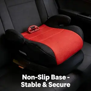 2026 New Car Booster Seat for Ages 3-12, One-Piece Anti-Collision Design, Wide Side Wings for Stability, Eco-Friendly Breathable Fabric, Easy Installation for Safety on the Go