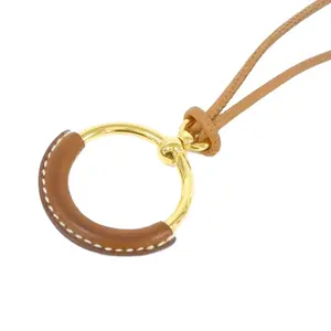 Pre-owned HERMÈS Calfskin Small Leather Goods Hermes Loop Necklace