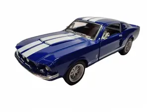 Kinsmart 1967 Shelby GT 500 Die-cast Metal Model Car, 1:38 Scale, Blue
