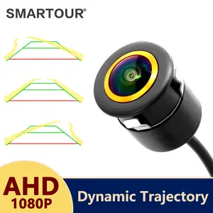 AHD 1080 Car Dynamic Rear View Camera Car Reversing Golden Fisheye Lens Night Vision Waterproof Universal Track Camera