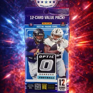 Panini Optic Donruss 2025 NFL Trading Cards 12-Card Value Pack Official NFL Trading Cards