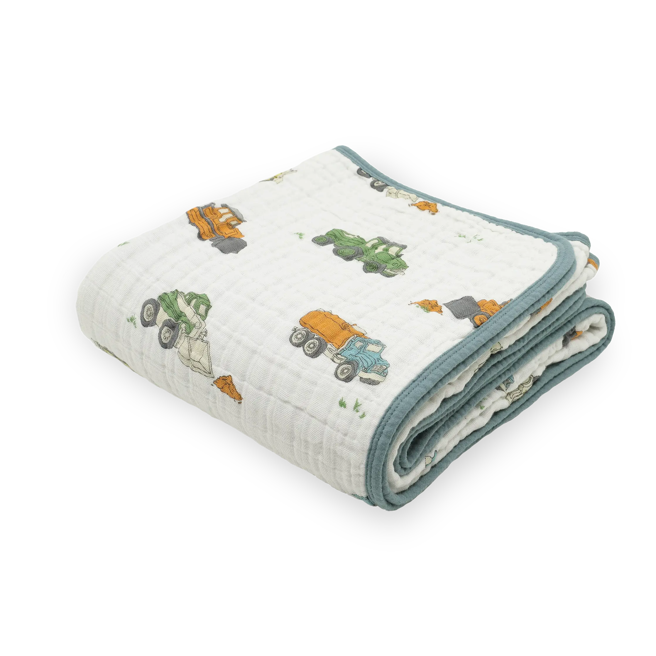 Original Cotton Muslin Quilt - Work Trucks