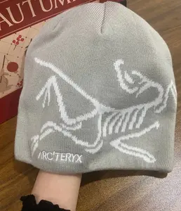 Arc'teryx Bird Head Toque Beanie- Light Gray Merino Wool Unisex Winter Hat - Arc'teryx Bird Head Toque Black Knit Beanie Winter Hat Unisex Warm Skull Cap