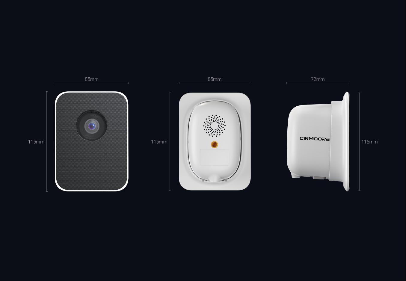 CINMOORE Wireless 2.5K Window Camera, 4MP Indoor Home Security Camera with AI Full Color Night Vision, Person & Motion Alerts, Quick Magnetic Installation, SD Card & Cloud Storage, 2.4GHz WiFi