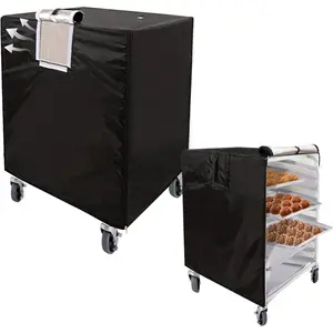 Waterproof Dustproof 10-Tier Pan Rack Cover High Density Zipper Removable Protector for Restaurant Pantry Bakery Baking Pizza Rack Cart Shelf