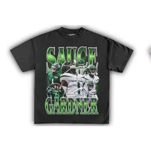 SAUCE GARDNER ‘JETS’ Vintage Football T-shirt Graphic Tee Unisex Softstyle Fan Shirt Trendy Streetwear Fashion Cotton Full Sizes Colors Gift for Men