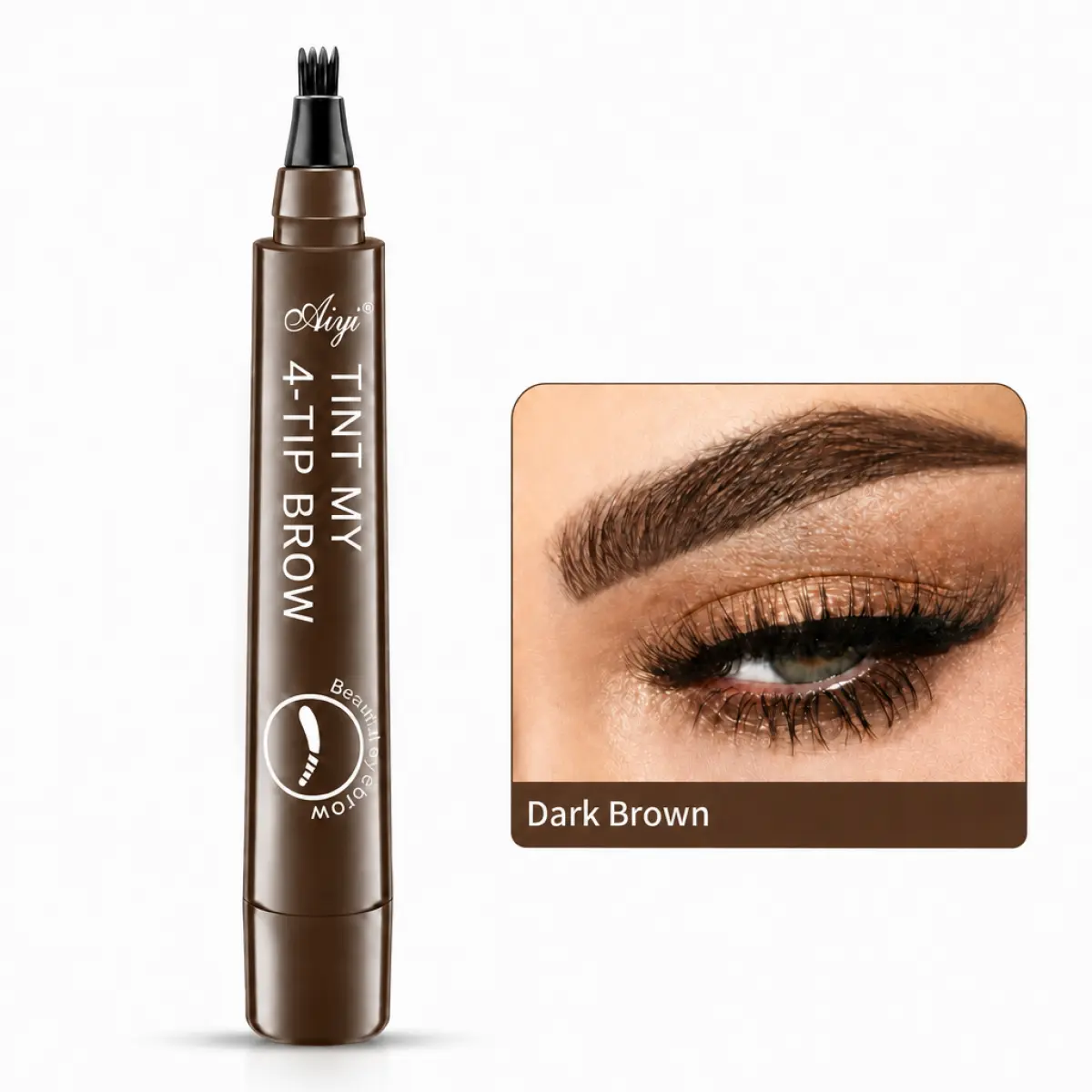 4-Tip Eyebrow Pen, Natural Hair-Like Strokes, All-Day Wear Long-Lasting Eyebrow Product for Makeup 4-Tip Eyebrow Pen, Natural Hair-Like Strokes, All-Day Wear Long-Lasting Eyebrow Product for Makeup