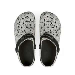 Oak and Antler Comfort Clogs – White Woodland Pattern