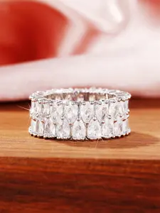 1 PC Gorgeous Cubic Zirconia Ring For Women For Wedding Engagement Party Jewelry Valentine's Day Gift