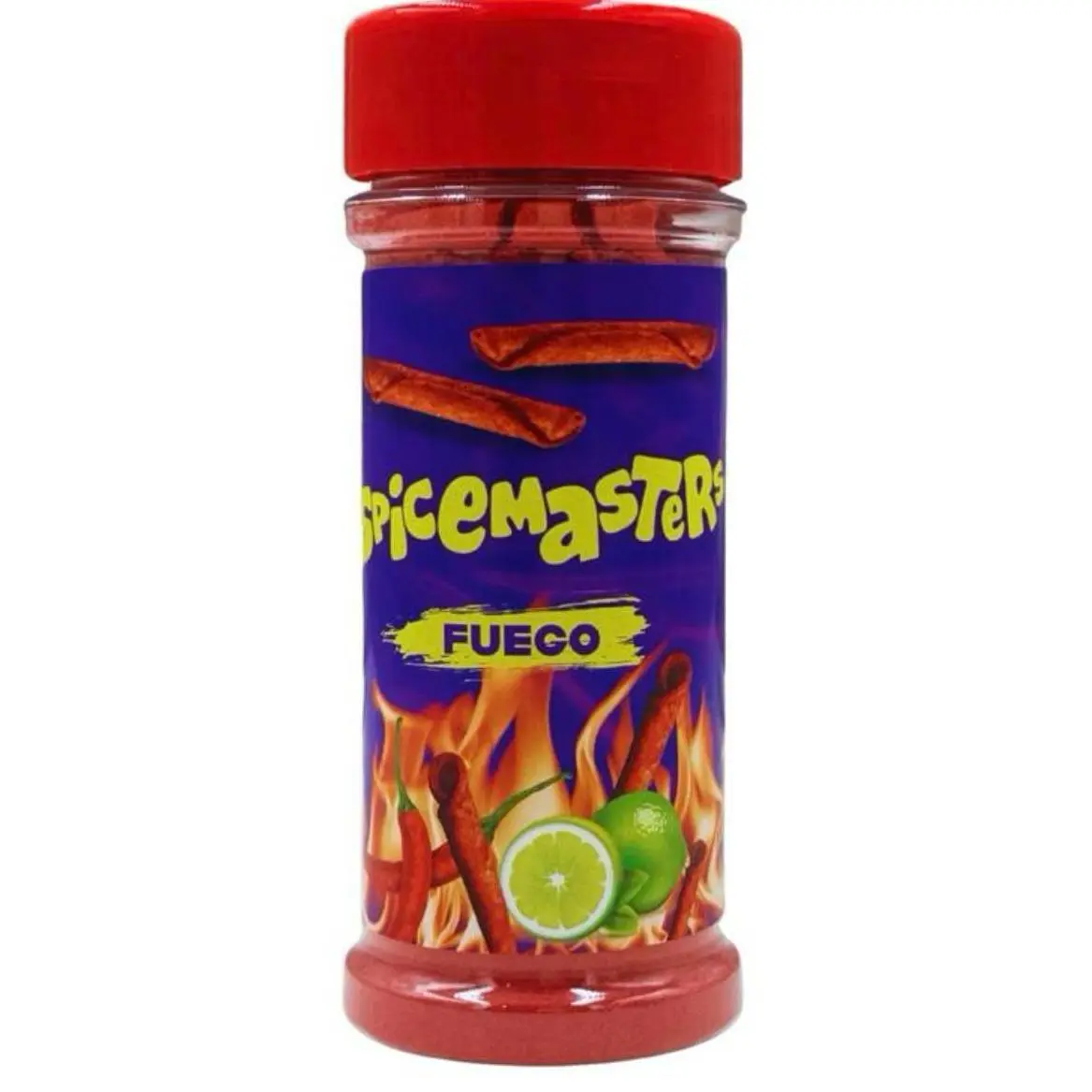 Spicemasters Fuego Seasoning - Bold Fiery Chili Chilli Powder for Spicy Snacks & Dishes - Vibrant Red Flavor Blend with Lime Kick - Perfect for Popcorn, Fries, Chicken Wings, Tacos & Vegetables Mild Taco spice