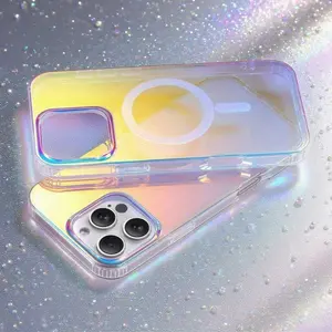 Magnetic Wireless Charge Protective Case Cover For iPhone 16E 16 15 14 13 12 11 Pro Max Plus Transparent Acrylic Accessories