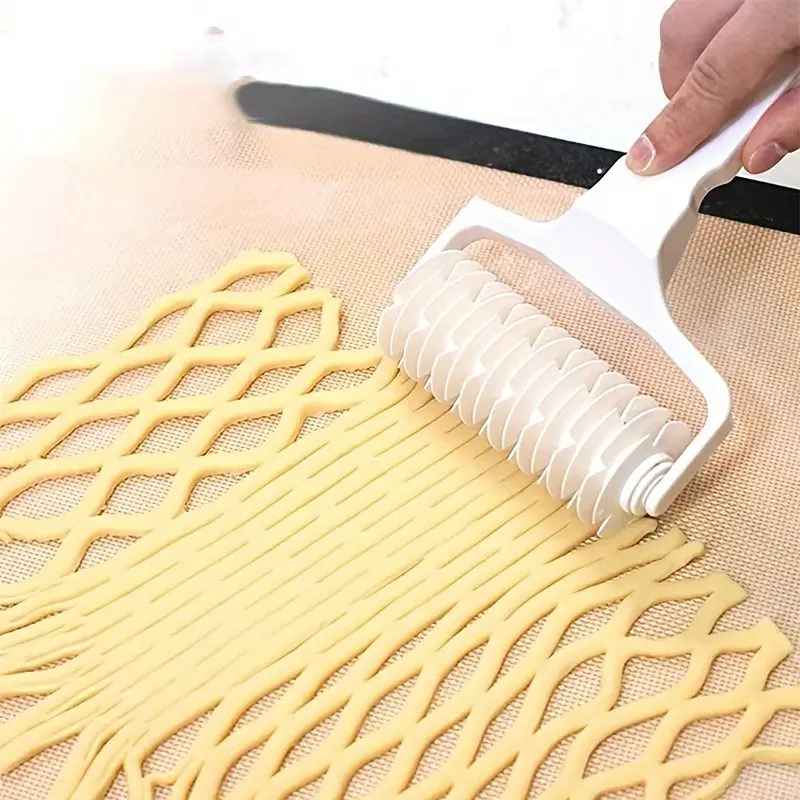 Pastry Lattice Roller Cutter Machine, Pie Pastry Dough Cutting Roller, Home Kitchen Tool, Reusable, No Ca Prop 65 Warning