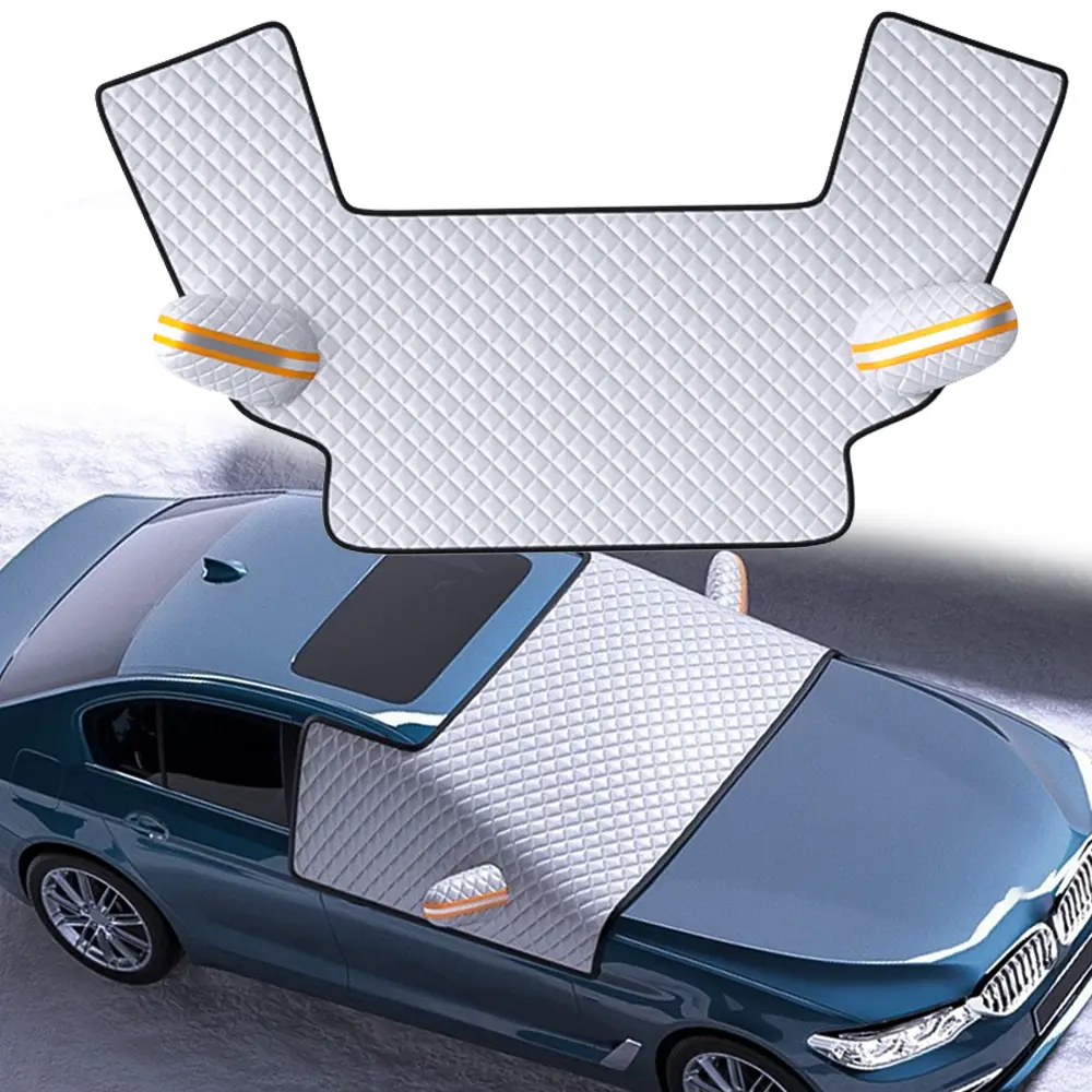 Car Front Windscreen Covers ,Windshield Sun Shade Cover with 8 Magnetic Edges - Side Window Protector for Cars, SUVs, RVs, Vans and Trucks (109'' x 69'')