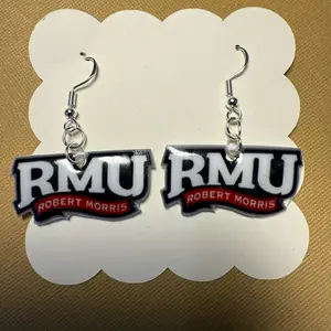 Custom Earrings RMU Robert Morris Logo Personalized Jewelry Accessories