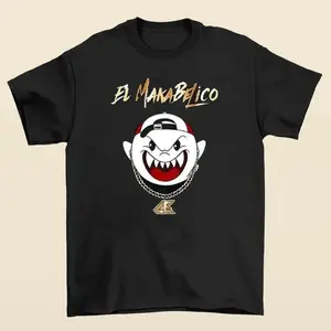 Women's Unisex Ver 2 Comando Ghost Short-Sleeve T-Shirt - Bold Urban Print, El Makabelico Streetwear Design, Casual Comfortable Top for Unique Pattern Fans