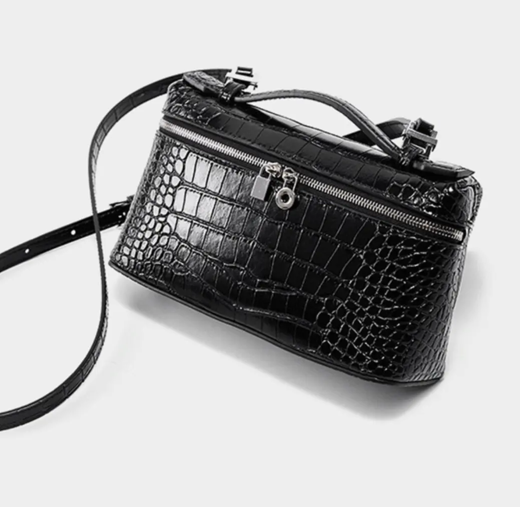Genuine cowhide leather minibag for single shoulder or crossbody travel bag 2025 luxury affordable designer purse women bags with ostrich or crocodile pattern
