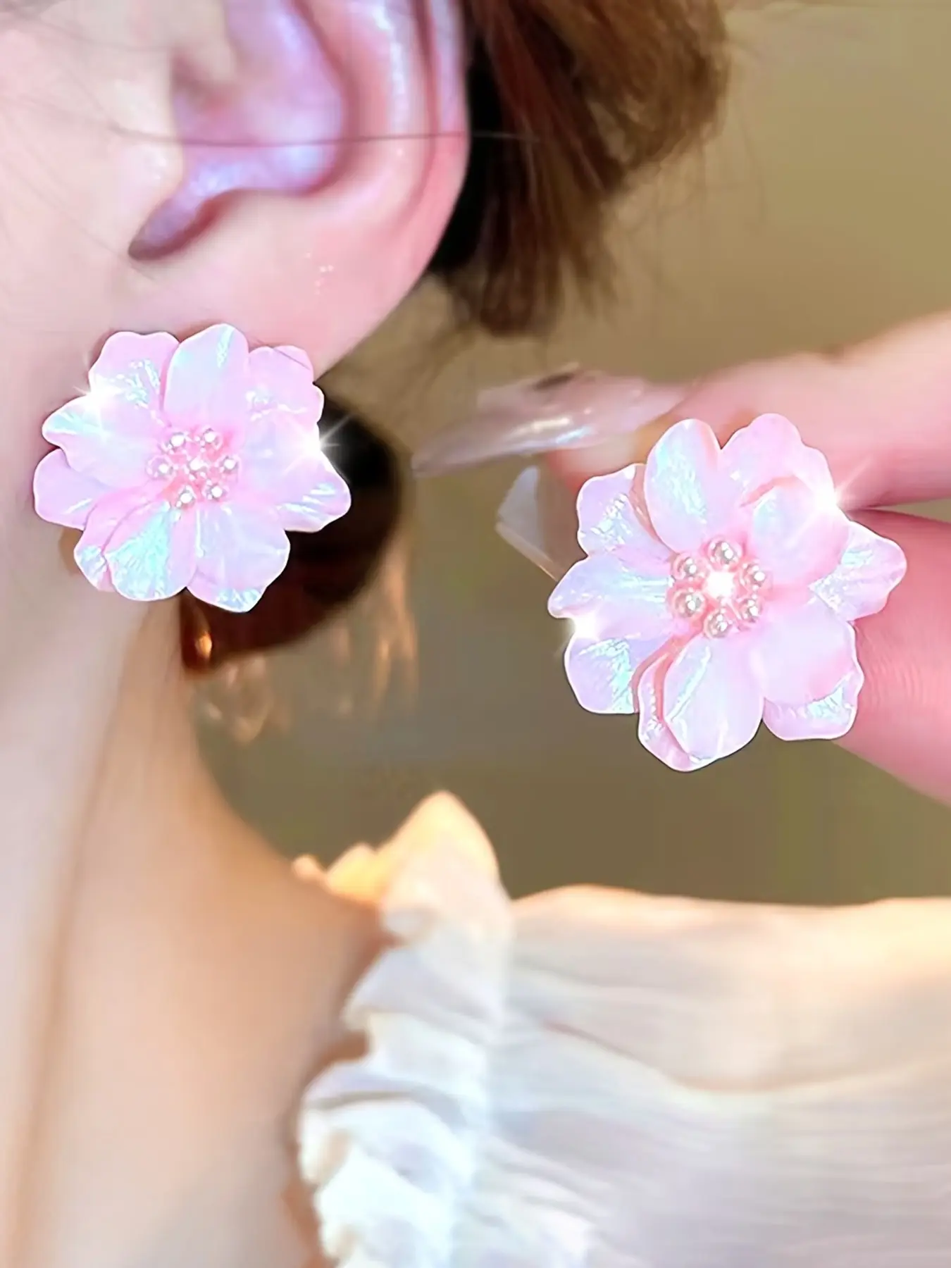 Sweet and Stylish Flower Earrings, Perfect for Weddings, Versatile for Any Occasion, Elegant Jewelry Accessory, Flower Stud Earrings, Studs Earrings