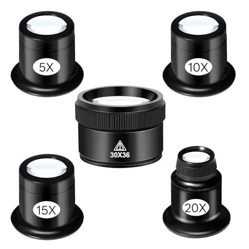 5 Pcs Portable Jewelers Loupe Set