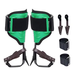 Tree Climbing Spikes Climbing Spurs Alloy Steel Arborist Equipment Green Safety Gear for Tree Pruning and Climbing, Durable Professional Arborist Tools for Tree Care, Comfortable Straps, Rust Resistant Construction, Easy to Use