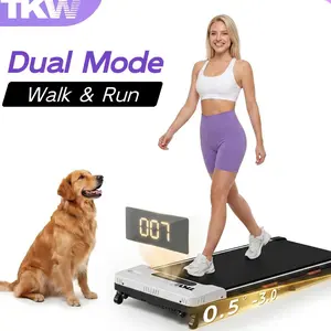 TKW Treadmill, Low-Noise Motor Walking Pad, Remote Control & Wheels for Easy mobility, Dual Shock-Absorption System，Compact Walking Pad for Home & Office Use