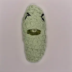 Crocheted Grumpy Pickle Stress Toy