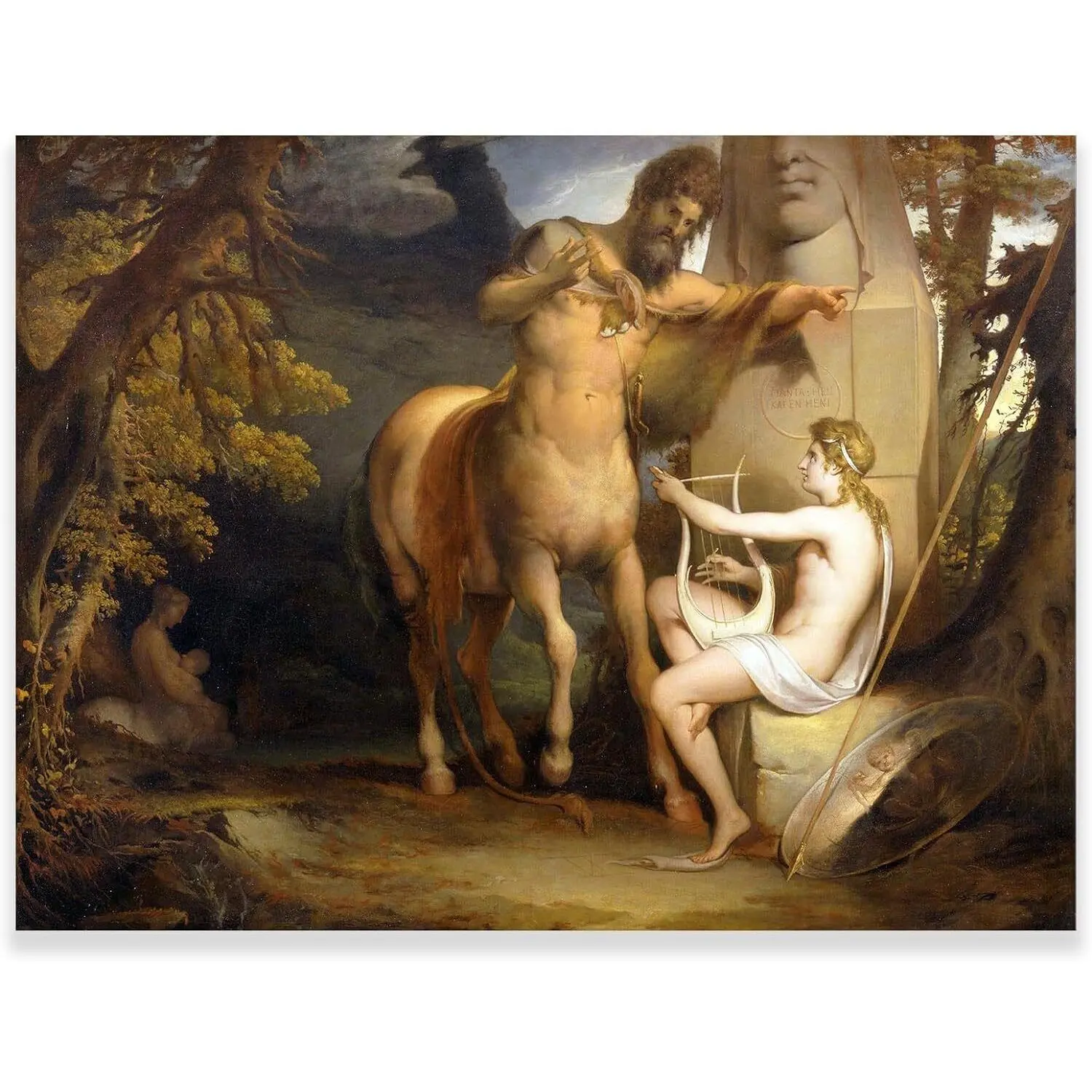 Dopamine decorJames Barry Canvas Art Prints - The Education of Achilles Romanticism Mythology Poster Ornaments Room Decoration Wall Artistic Photo