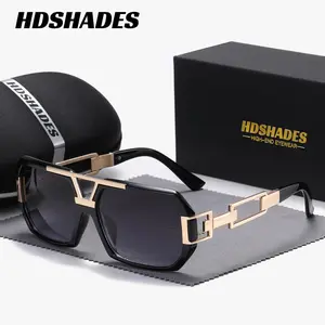 HDSHADES Unisex Retro Trend Full Frame Sunglasses Outdoor Driving Rectangle Frame Sunglasses UV400